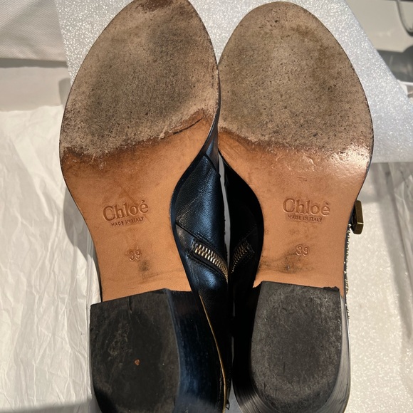 $1350 Chloé Susanna Studded Leather Ankle Boots, 39 - Picture 7 of 9
